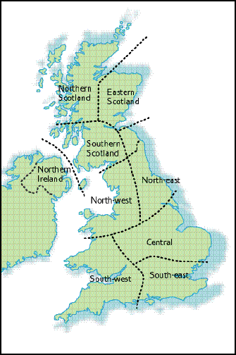 UK precipitation regions